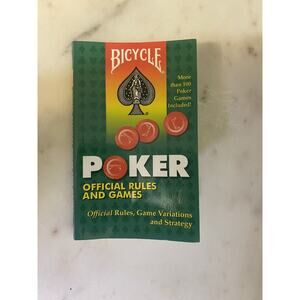 Poker Official Rules and Games Strategy Soft Cover Book Learning Gambling